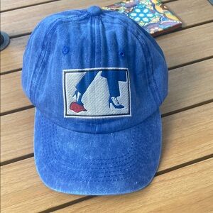 Blue Denim Cap with Embroidered Patch new